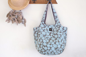 まあるいショルダーバッグ「朝つゆ」水色