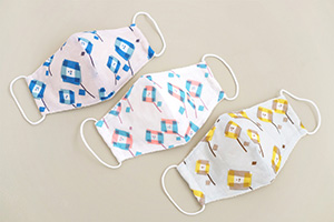 立体布マスク「スクエアフラワー」